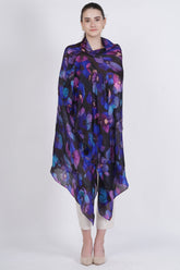 Midnight Floral Silk Scarf