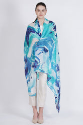 Blue Lagoon Silk Scarf