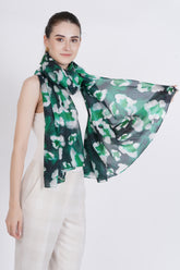 Green Mystique Fine Silk Scarf