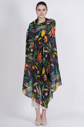 Tropical Night Fine Silk Scarf