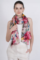 Butterfly Meadow Fine Wool Stole