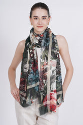 Dark Floral Elegant Modal Printed