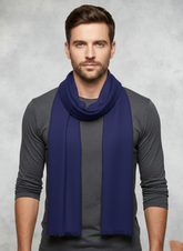 Luxurious 100% Pure Pashmina Shawl - Deep Indigo Blue / Royal Purple by Cashmere Craft