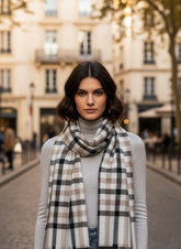 Classic Cheques Viscose Scarf – Lightweight & Trendy Everyday Style by Cashmere Craft