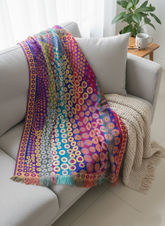 Vibrant Abstract Dot Viscose Shawl/Stole