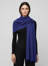 Luxurious 100% Pure Pashmina Shawl - Deep Indigo Blue / Royal Purple by Cashmere Craft