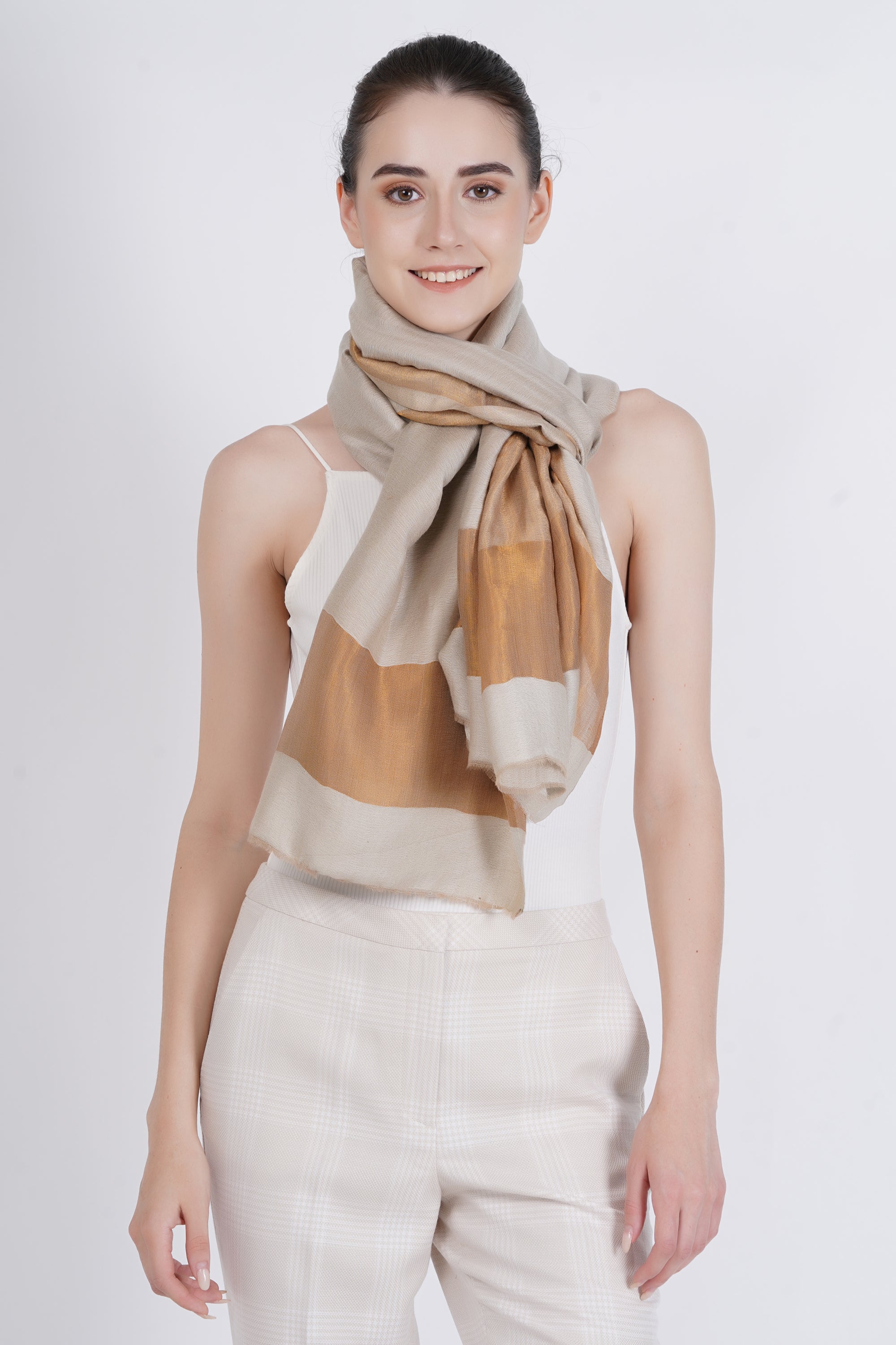 Beige Wool Stole