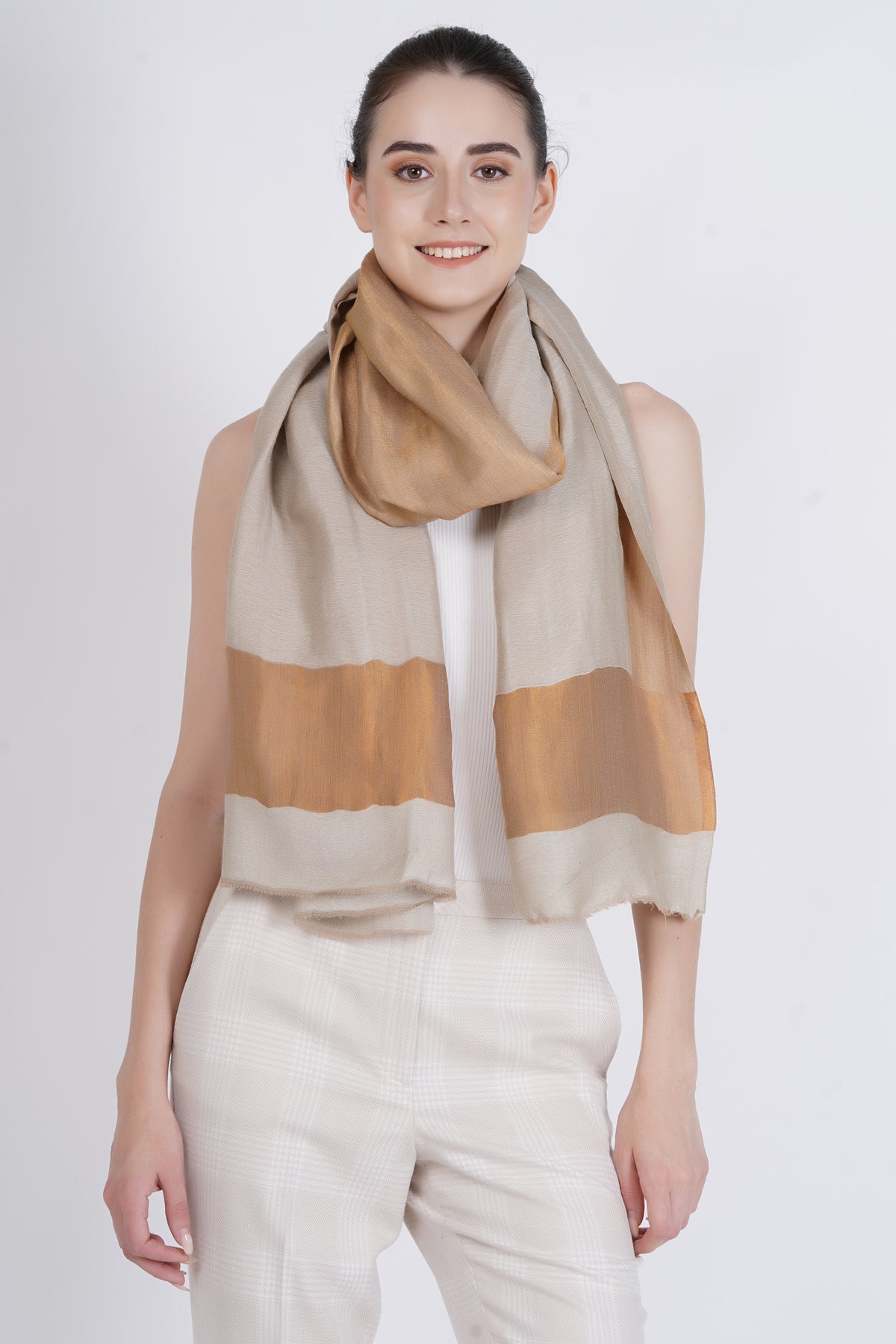 Beige Wool Stole