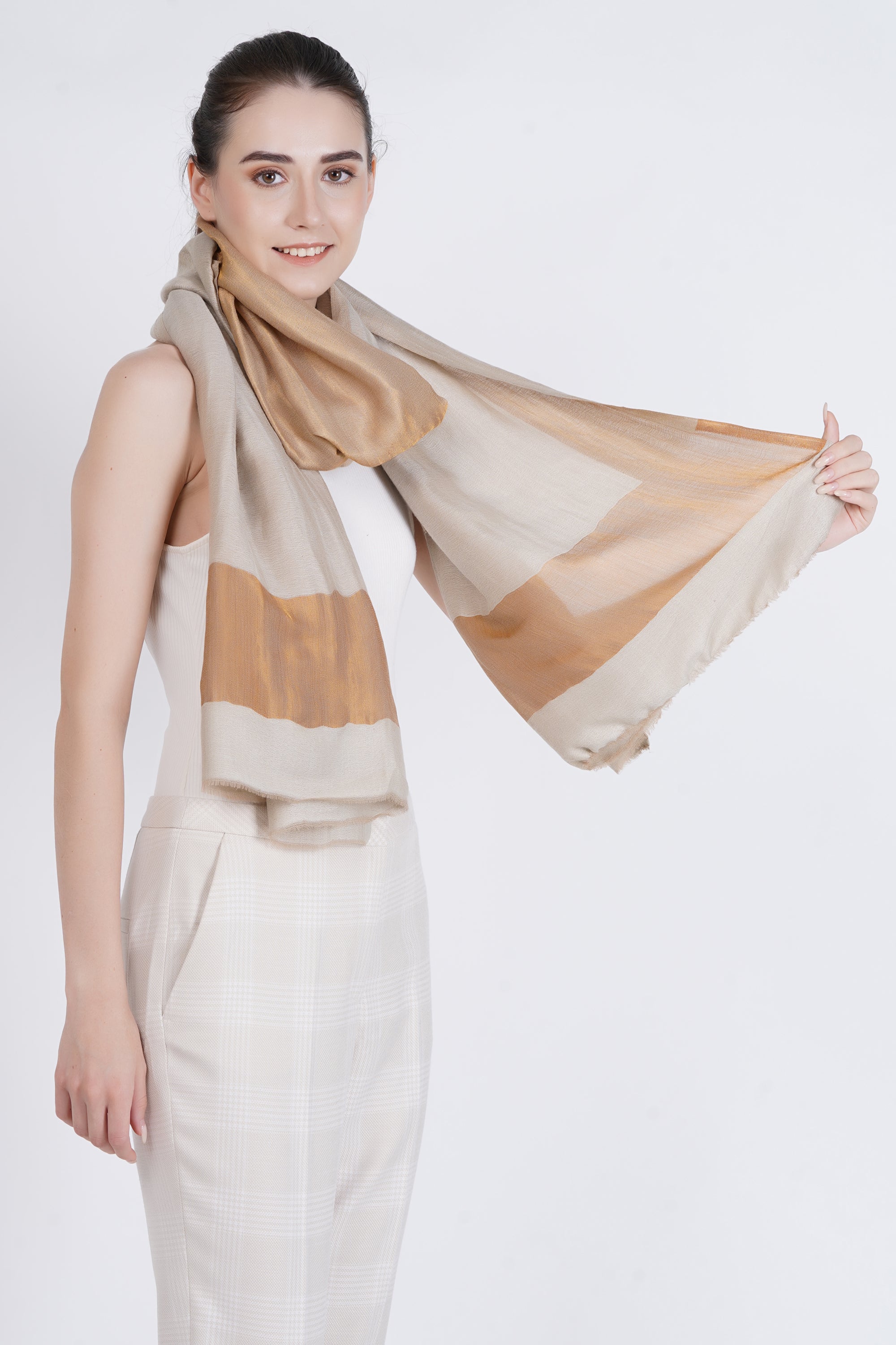Beige Wool Stole