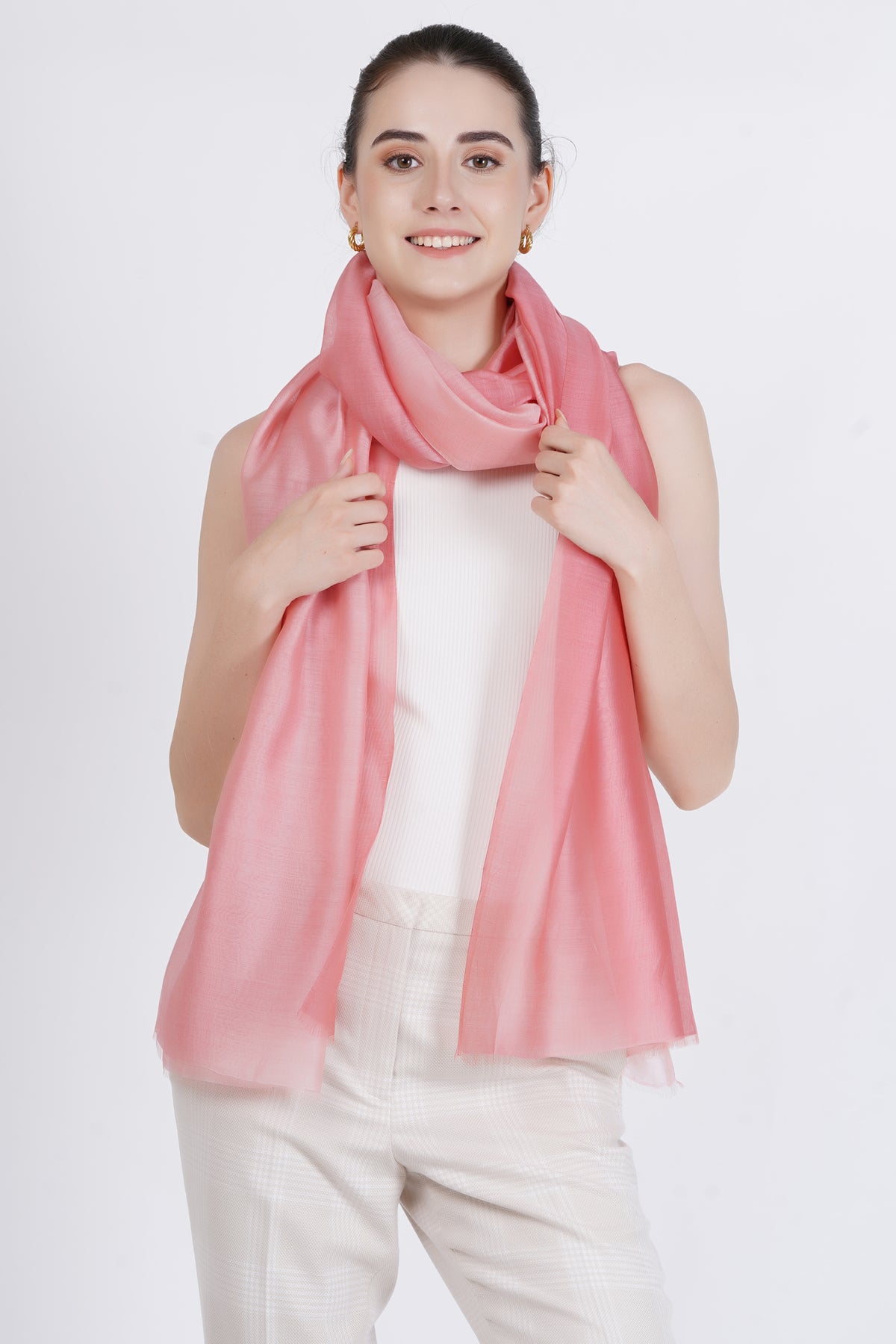 Pink Whisper Fine Modal Stole