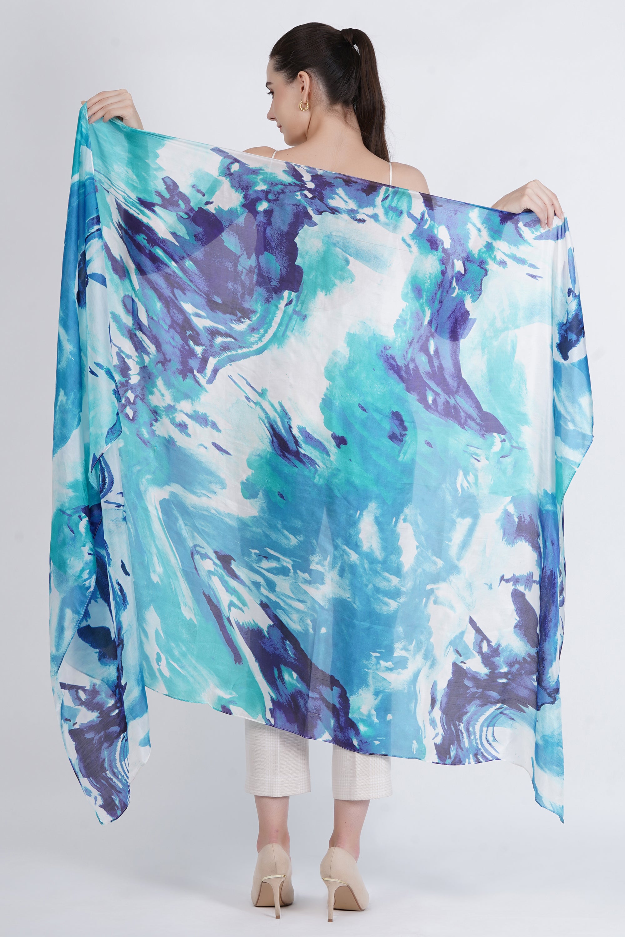 Blue Lagoon Silk Scarf
