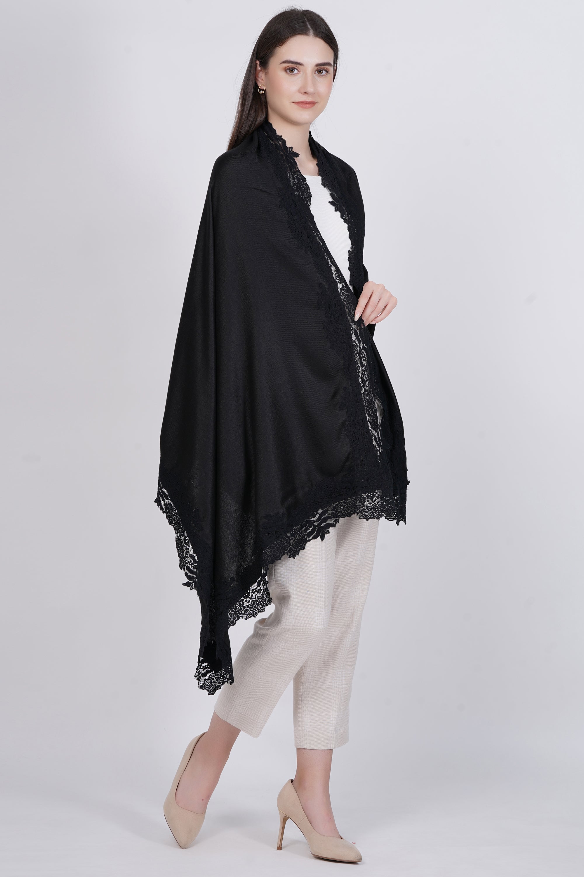 Visose Modal Stole with Lace