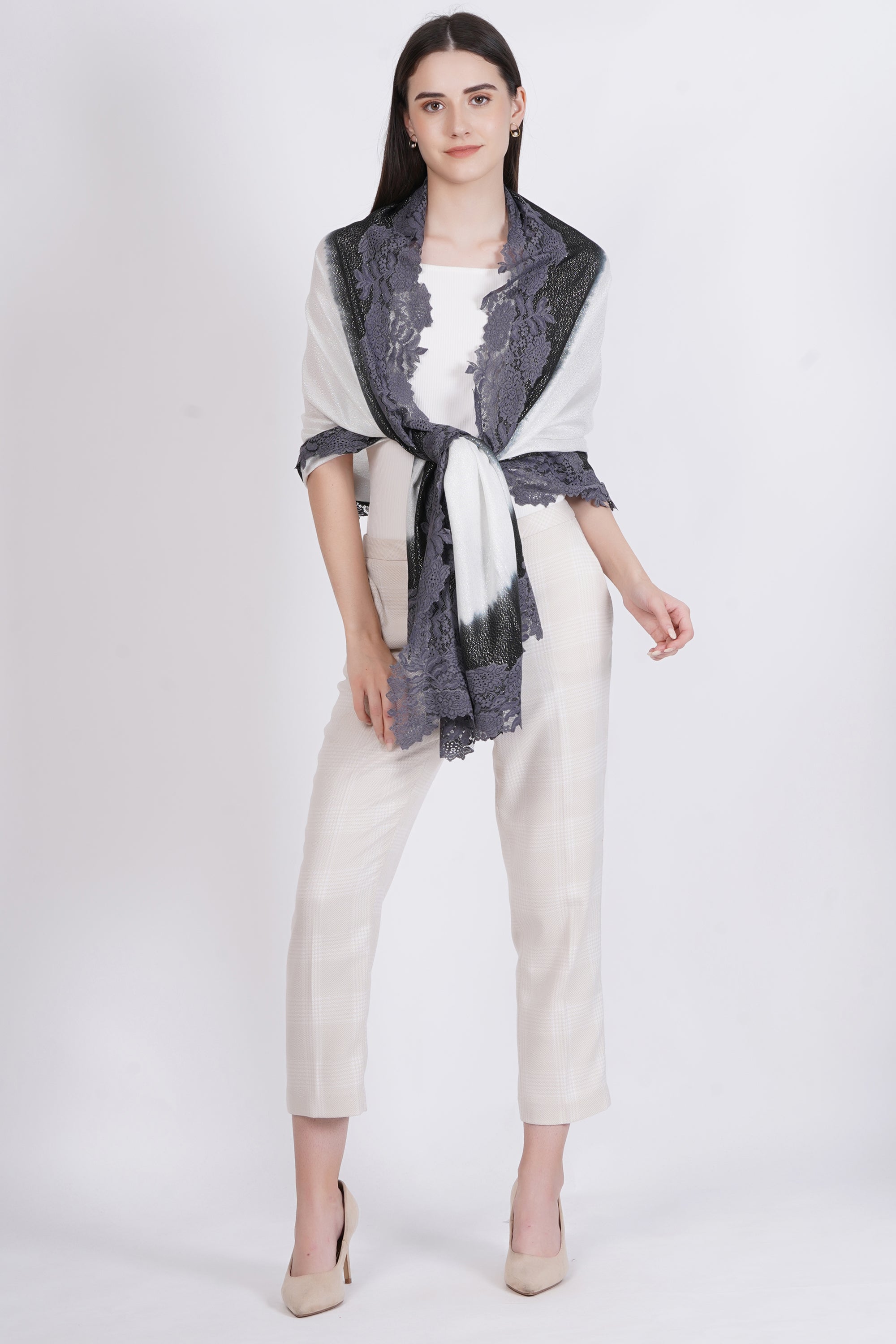 Visose Modal Stole with Lace