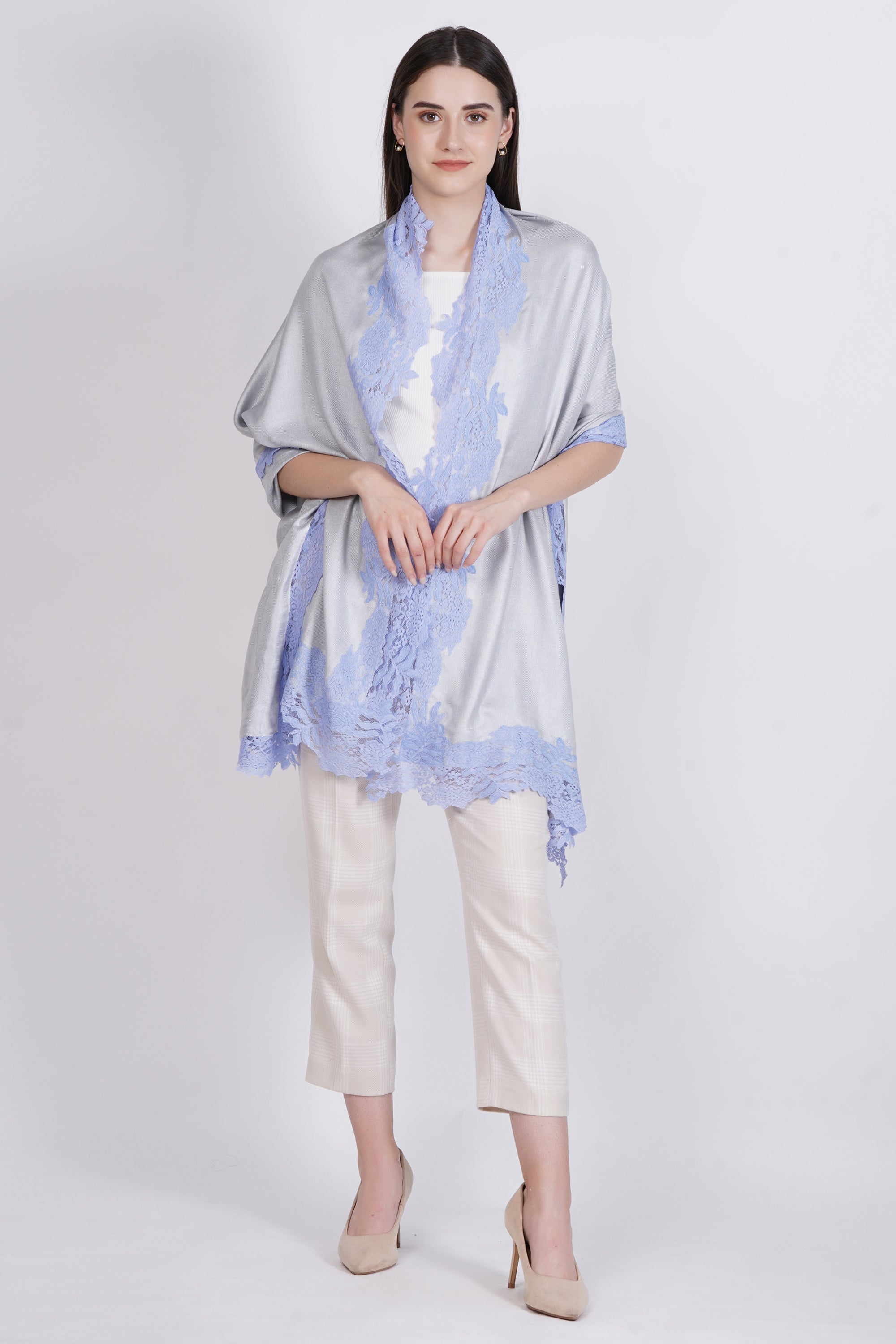 Visose Modal Stole with Lace