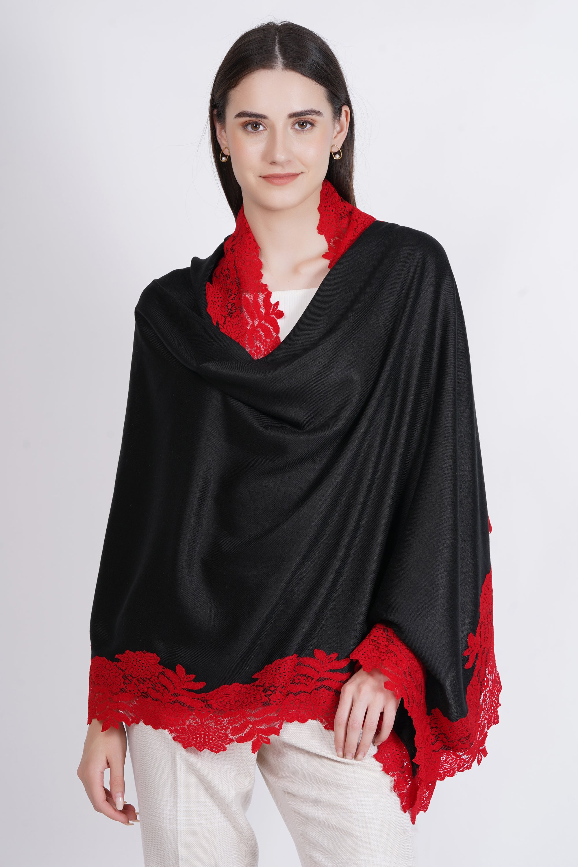 Visose Modal Stole with Lace