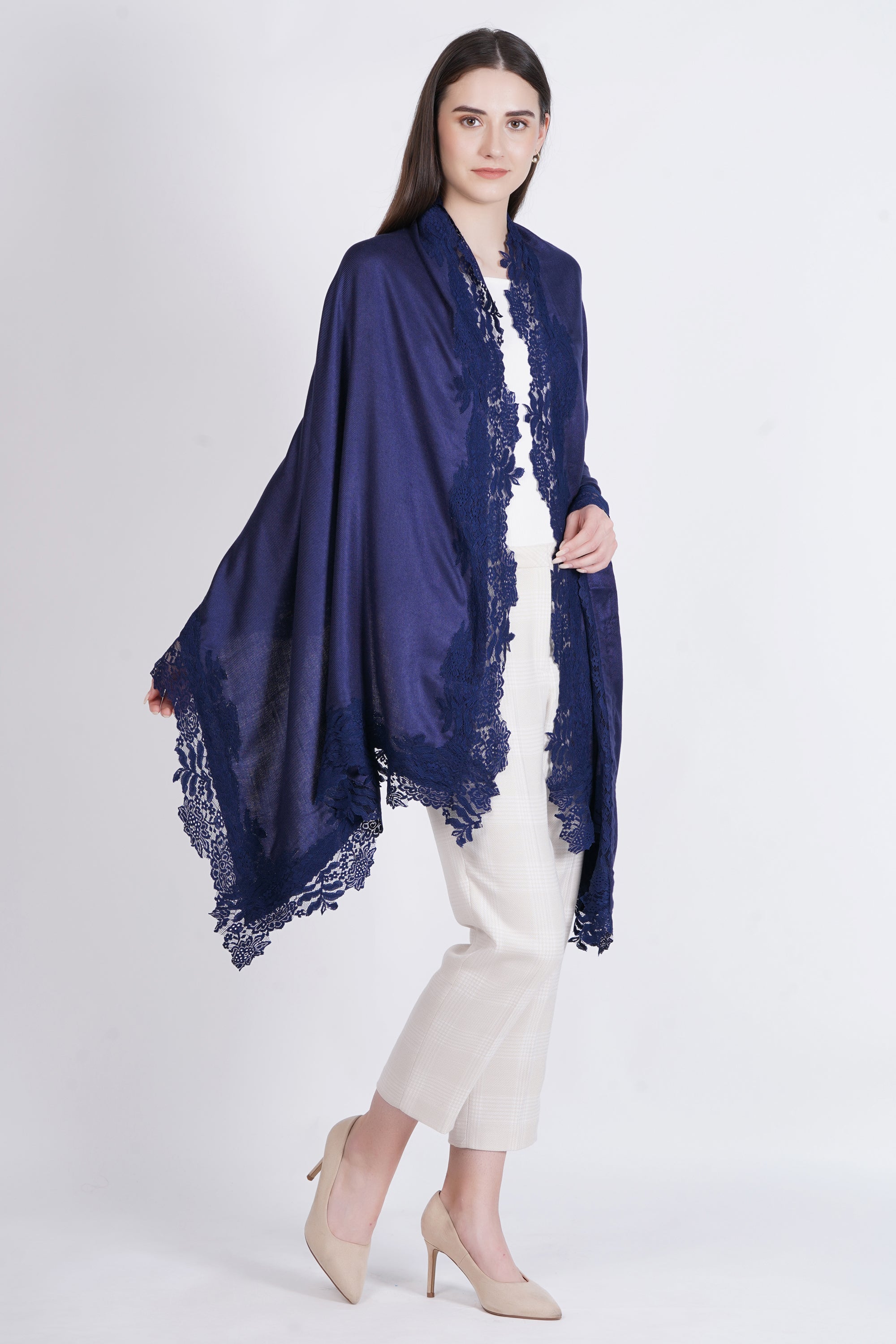 Visose Modal Stole with Lace