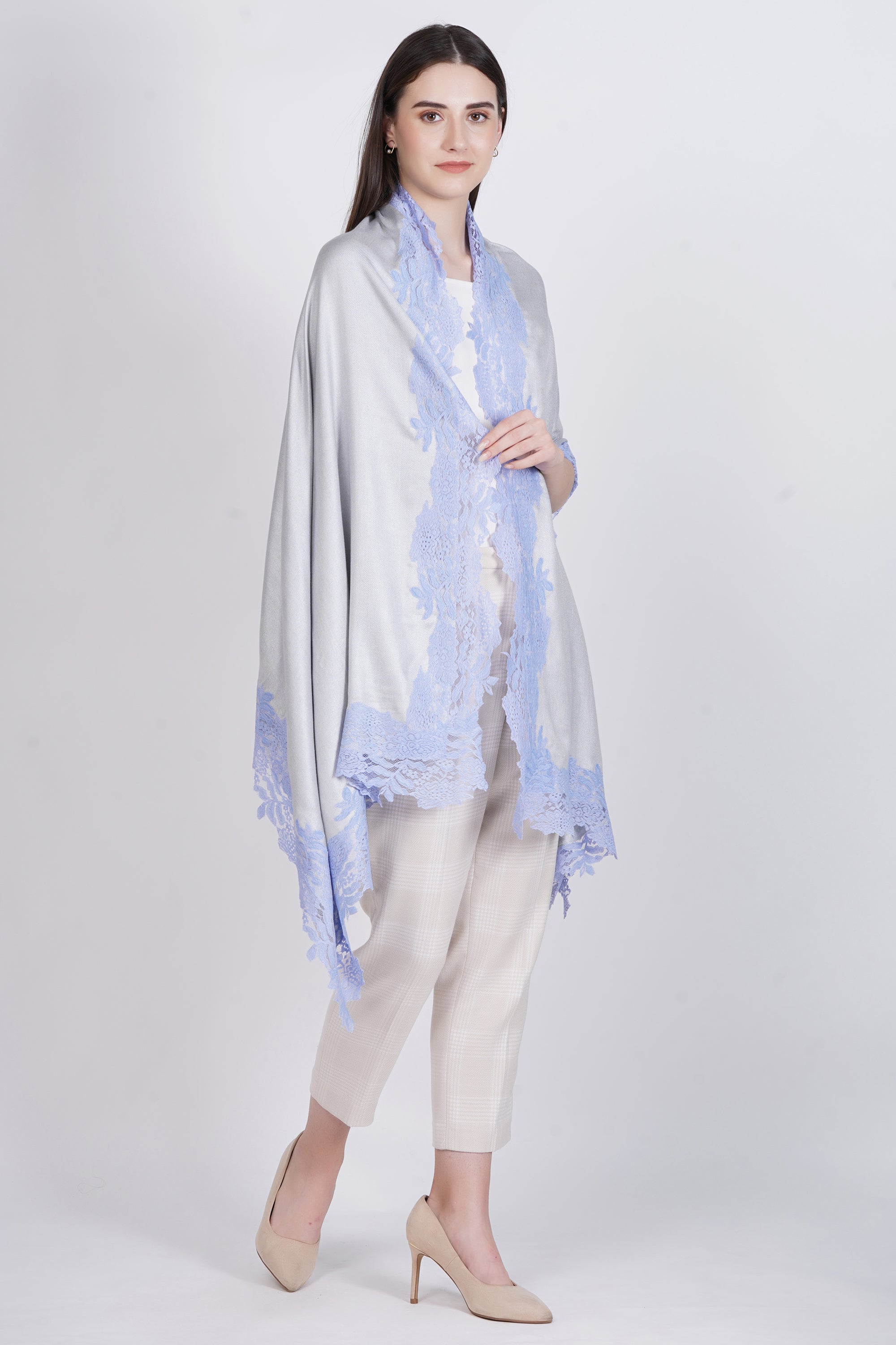 Visose Modal Stole with Lace
