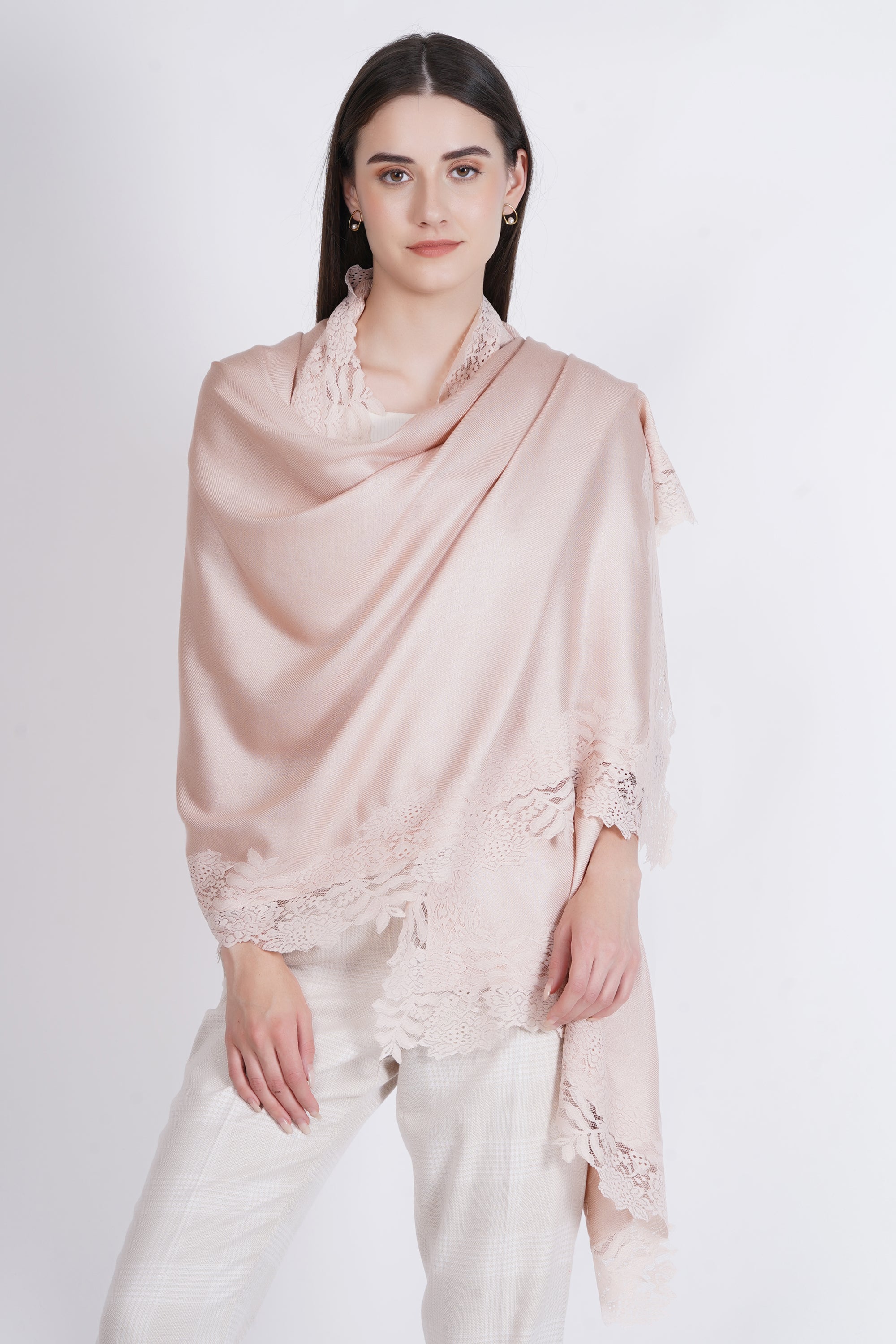 Visose Modal Stole with Lace