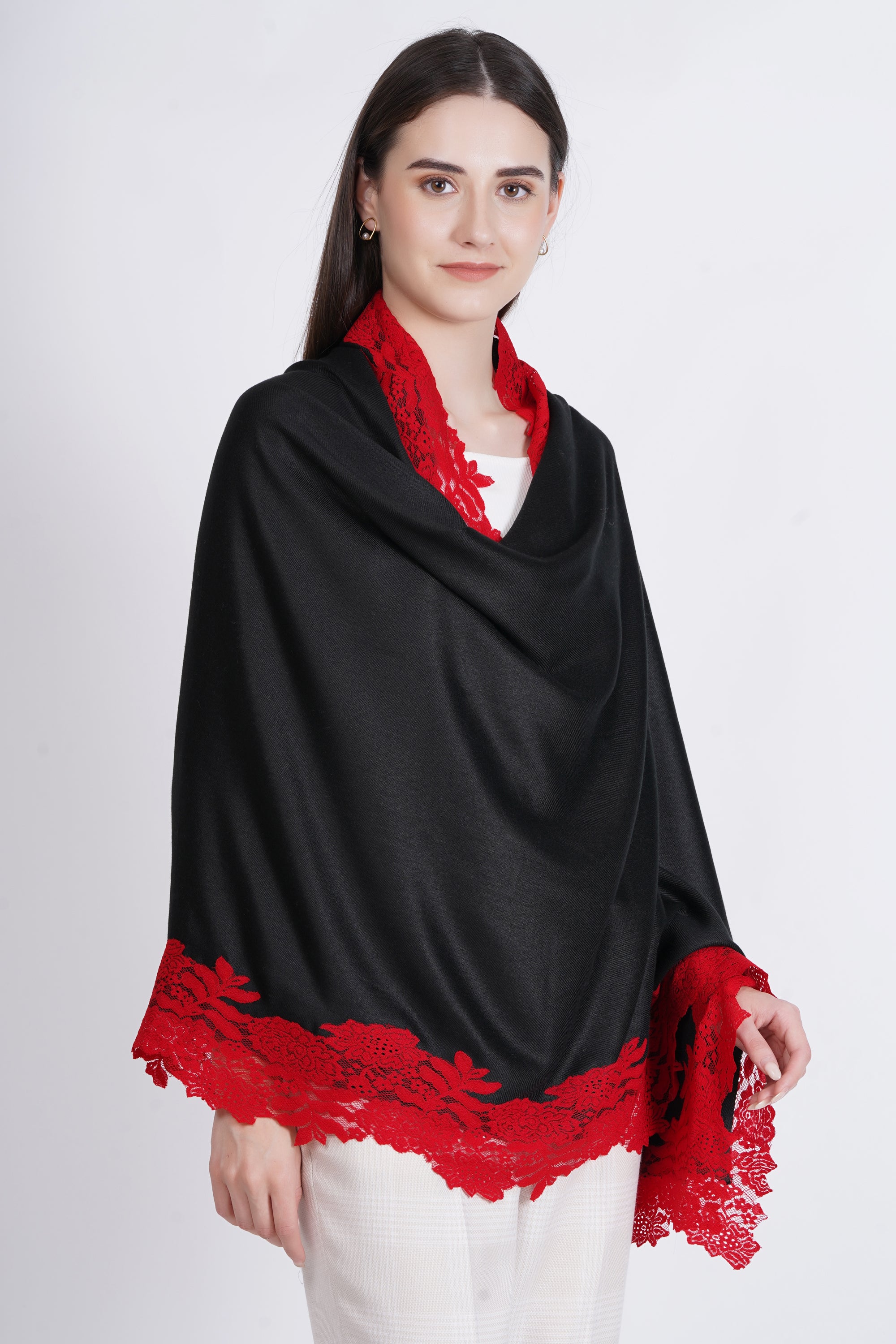 Visose Modal Stole with Lace
