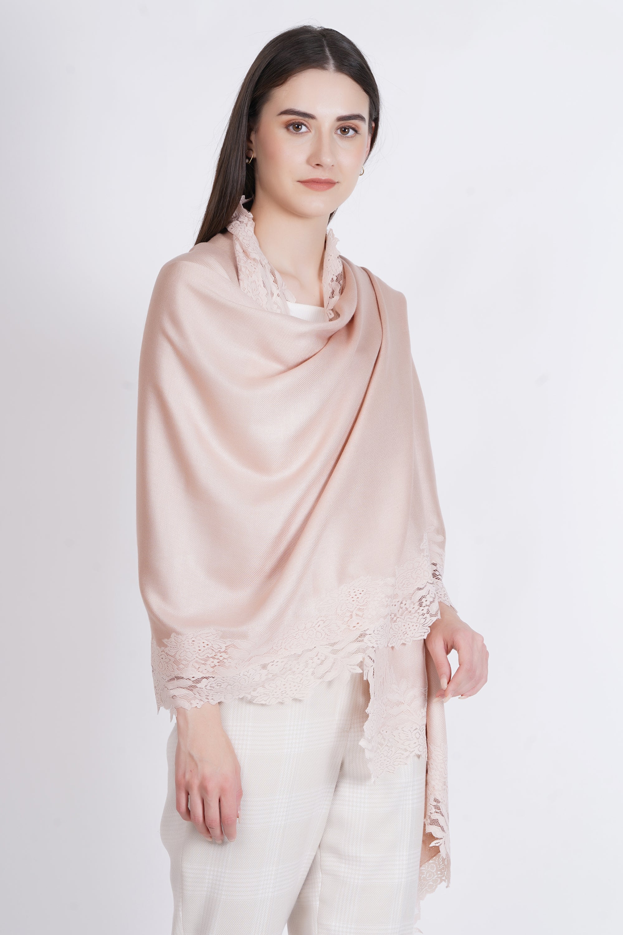 Visose Modal Stole with Lace