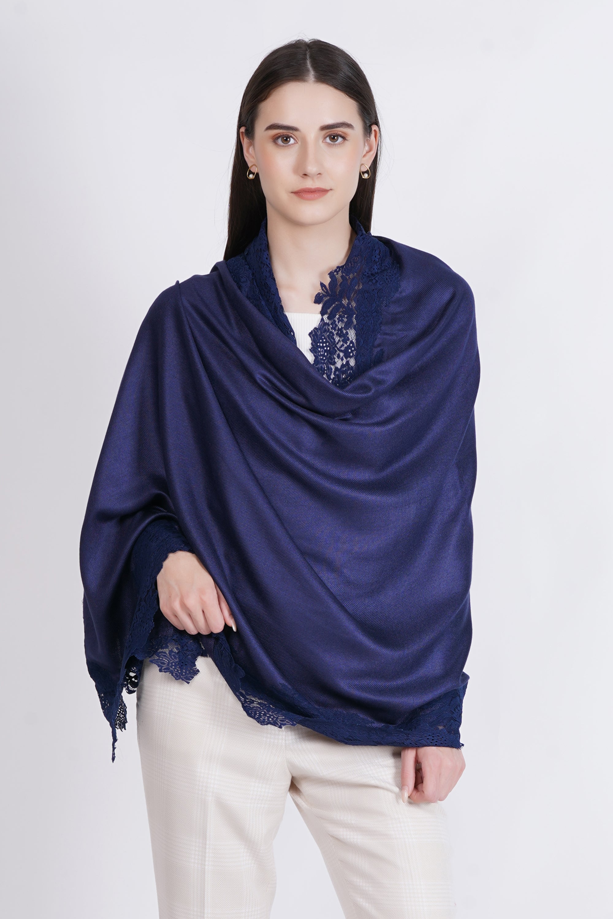 Visose Modal Stole with Lace
