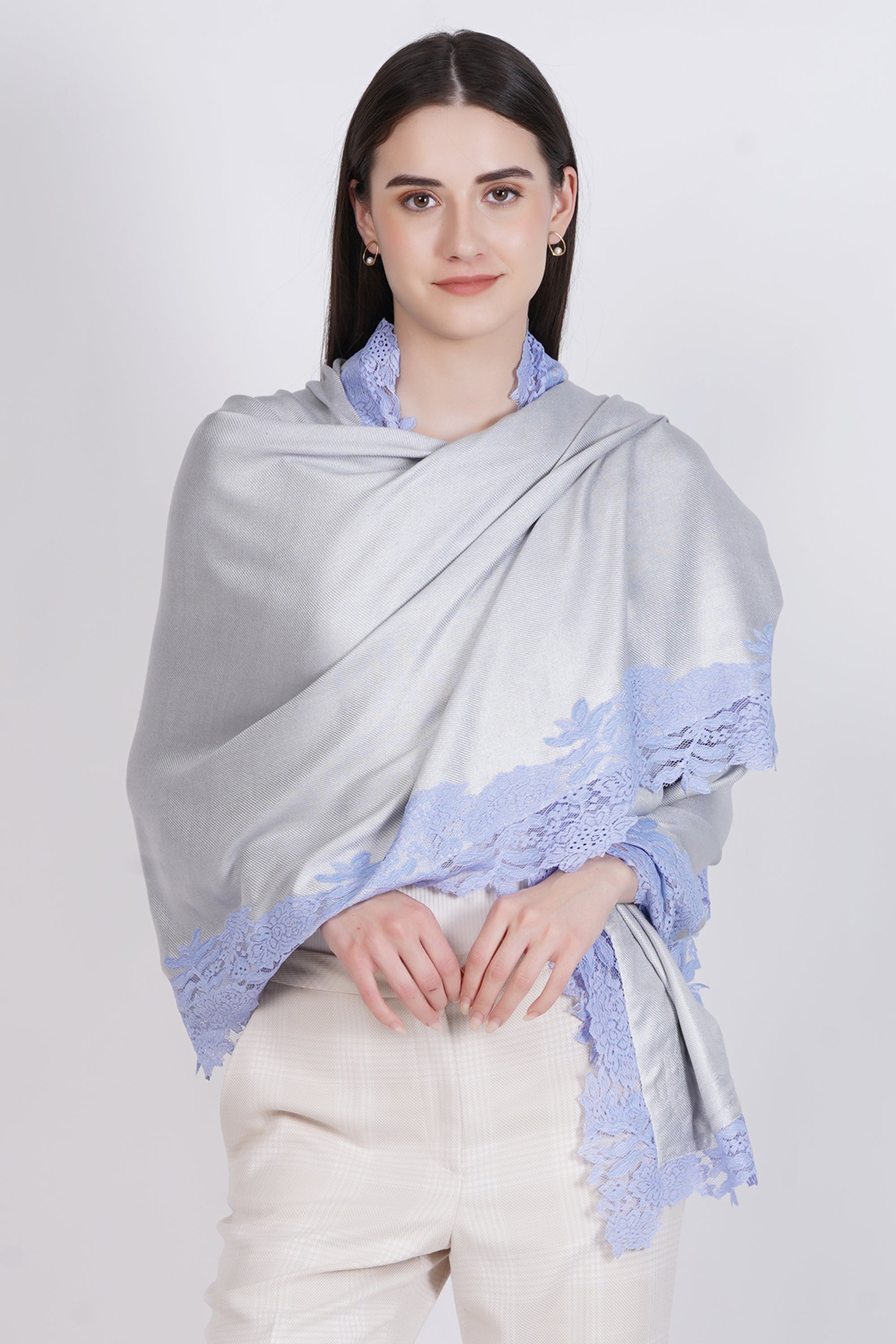 Visose Modal Stole with Lace
