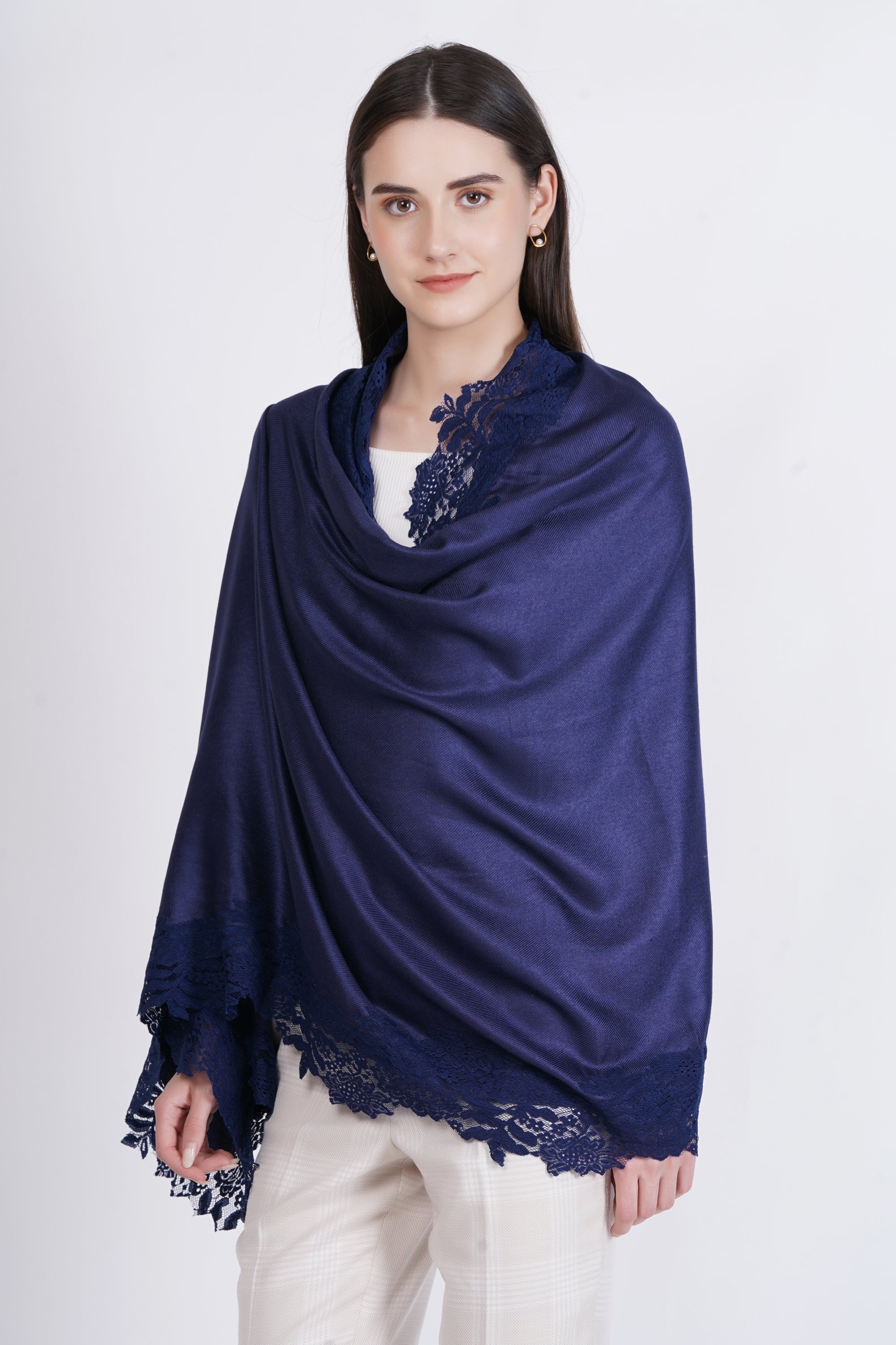 Visose Modal Stole with Lace
