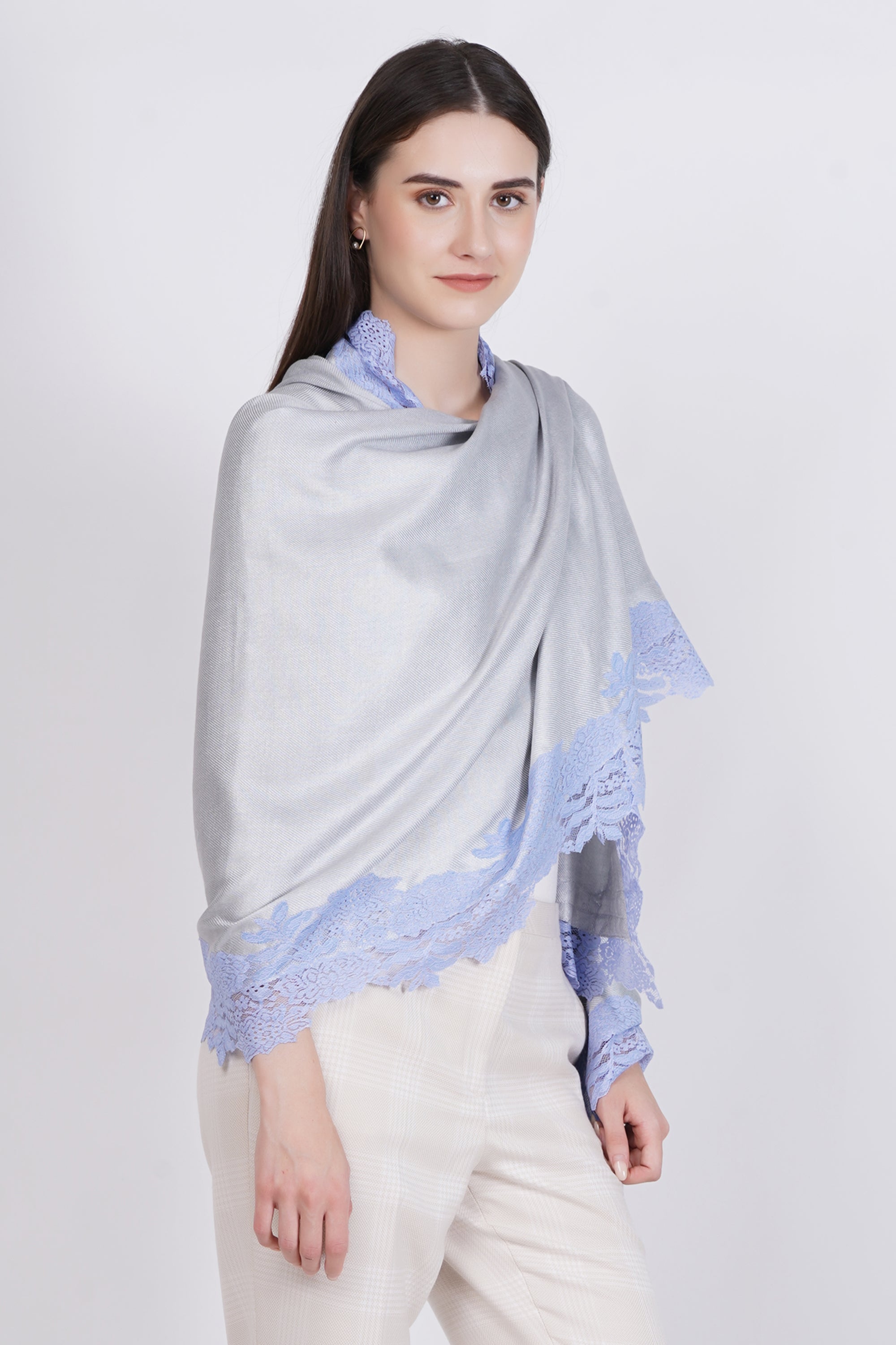 Visose Modal Stole with Lace