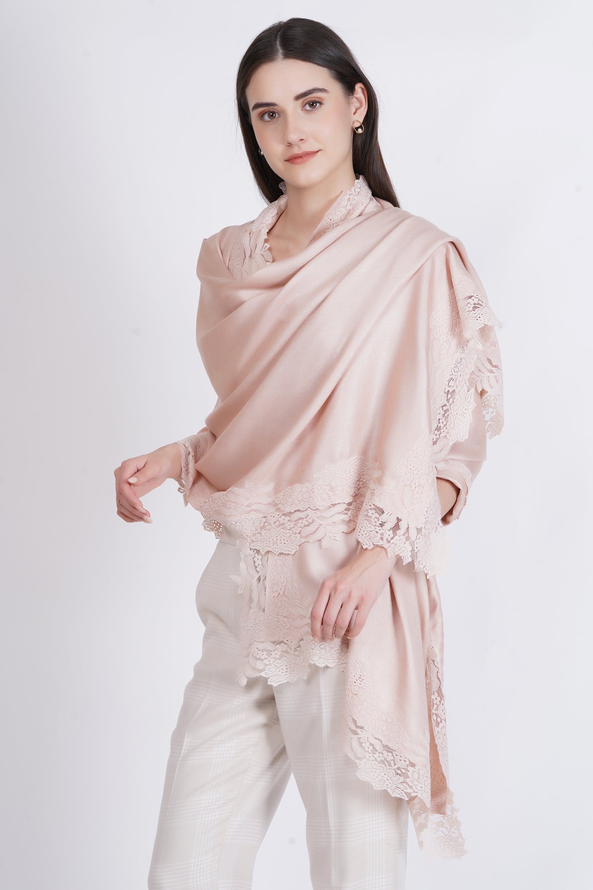 Visose Modal Stole with Lace