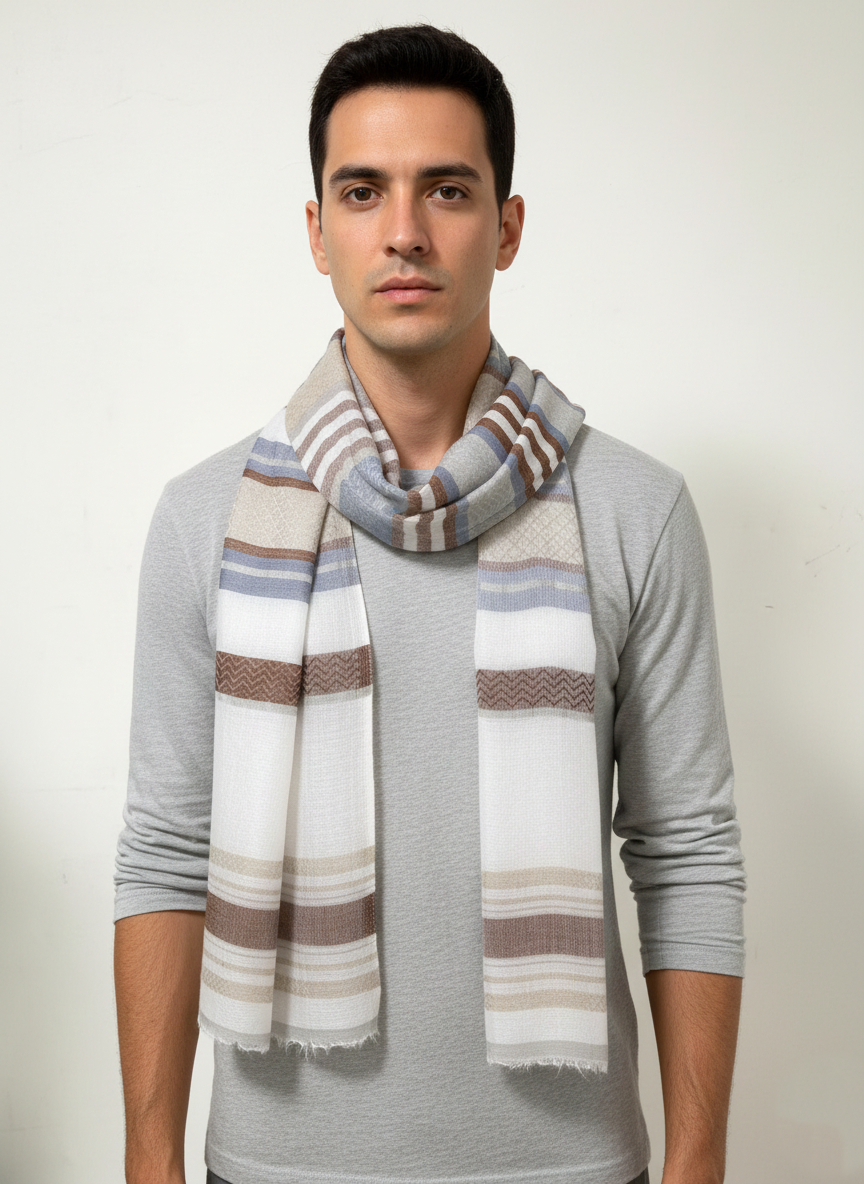 Classic Cheques Fine Wool Scarf – Lightweight & Trendy Everyday Style by Cashmere Craft
